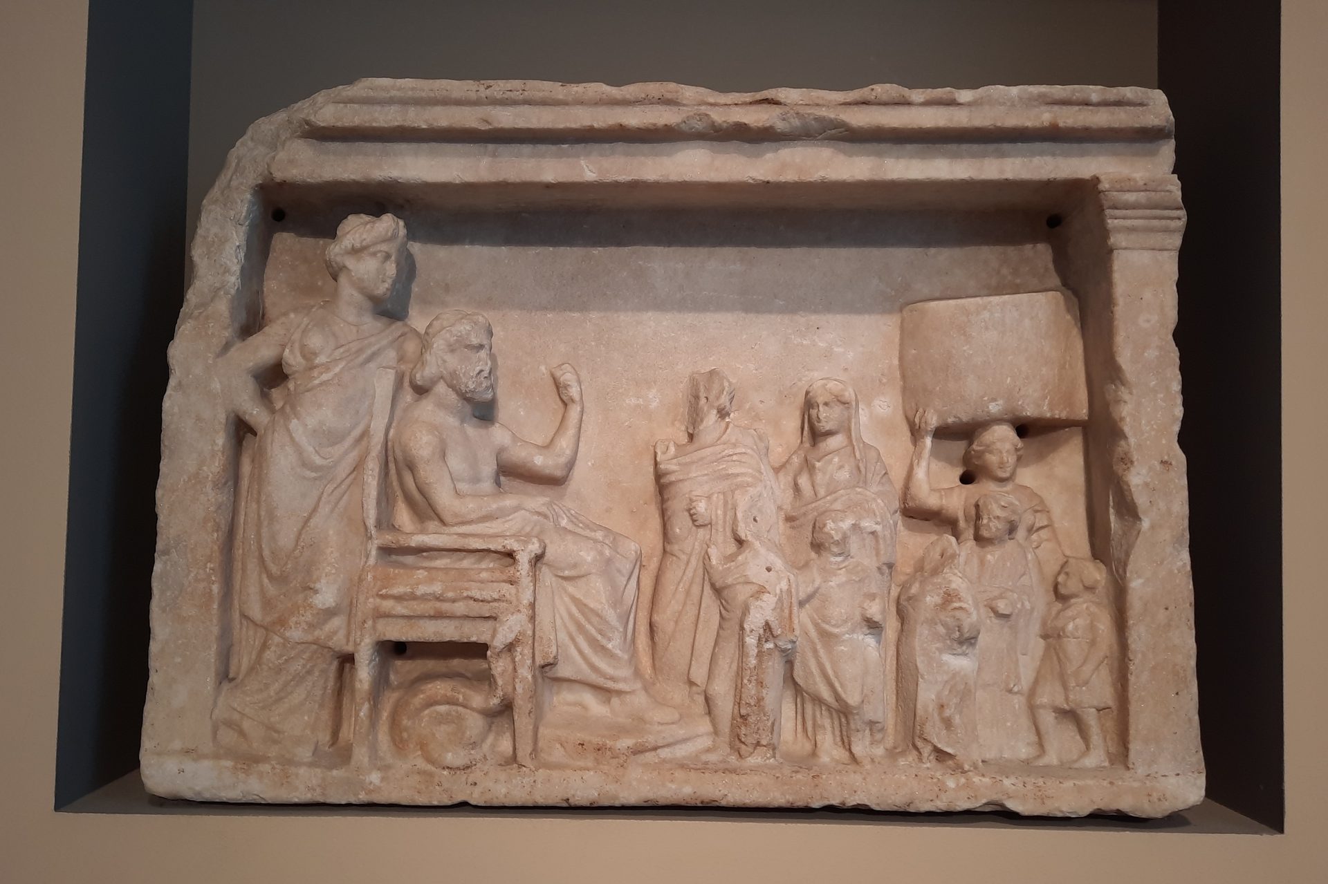 Votive Relief for the Healing Gods Asclepius and Hygieia, Berlin - 02.jpg